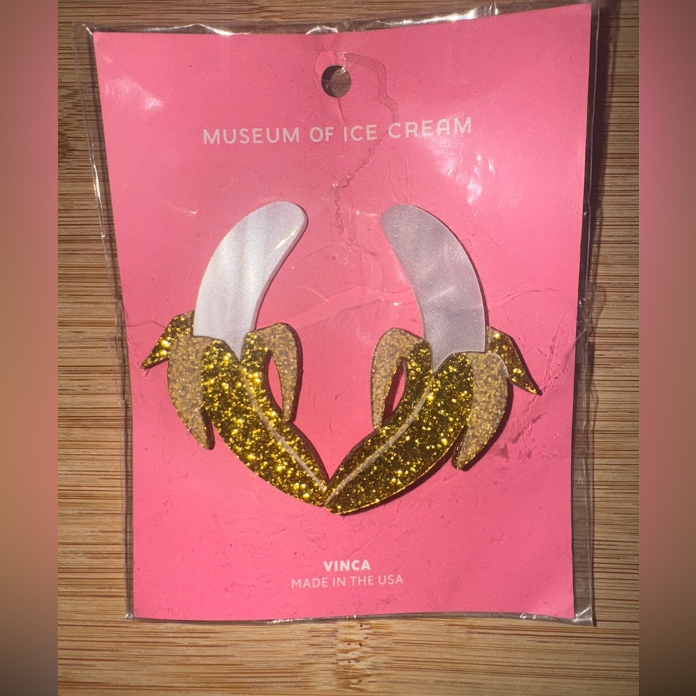 Gold Banana Earrings